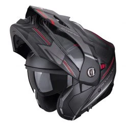 Policarbonato Casco Modulare Scorpion Adx-2 Carrera Nero Rosso