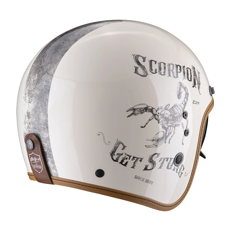Custom Casco Scorpion Belfast Evo Pique Beige Nero 5 Custom Casco Scorpion Belfast Evo Pique Beige Nero - immagine 3