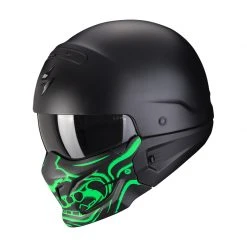 Mentoniera Removibile Casco Scorpion Exo Combat Evo Samurai Nero Verde