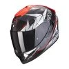 Fibra Casco Scorpion Exo-1400 Carbon Air Aranea Rosso -Scorpionsal Negozio scorpion exo1400 carbon air aranea rosso