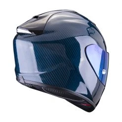 Fibra Casco Scorpion Exo-1400 Carbon Air Solid Blu -Scorpionsal Negozio scorpion exo1400 carbon air blu 3
