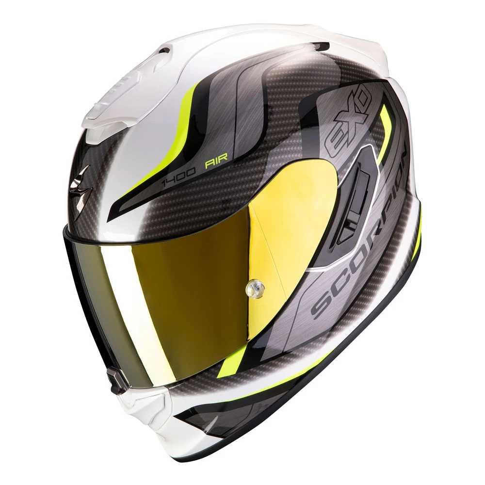 Fibra Casco Scorpion Exo 1400 Air Attune Giallo Bianco 3 Fibra Casco Scorpion Exo 1400 Air Attune Giallo Bianco