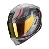 Fibra Casco Scorpion Exo 1400 Air Attune Grigio Rosso -Scorpionsal Negozio scorpion exo1400air attune grigiorosso