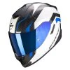 Fibra Casco Scorpion Exo 1400 Air Fortuna Bianco Blu -Scorpionsal Negozio scorpion exo1400air fortuna blubianco