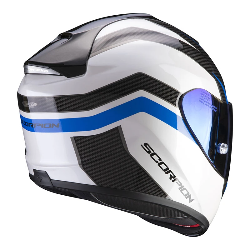 Fibra Casco Scorpion Exo 1400 Air Fortuna Bianco Blu 5 Fibra Casco Scorpion Exo 1400 Air Fortuna Bianco Blu - immagine 3