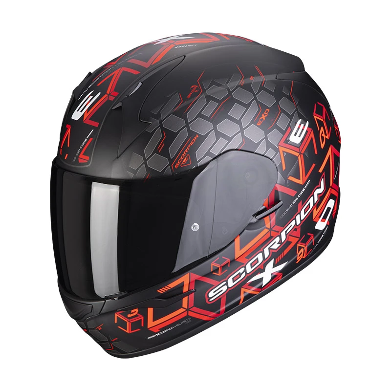 Policarbonato Casco Scorpion Exo 390 Cube Nero Opaco Rosso 3 Policarbonato Casco Scorpion Exo 390 Cube Nero Opaco Rosso