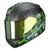 Policarbonato Casco Scorpion Exo 390 Cube Nero Verde -Scorpionsal Negozio scorpion exo390 cube verde
