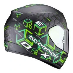 Policarbonato Casco Scorpion Exo 390 Cube Nero Verde 7 Policarbonato Casco Scorpion Exo 390 Cube Nero Verde -Scorpionsal Negozio scorpion exo390 cube verde 3
