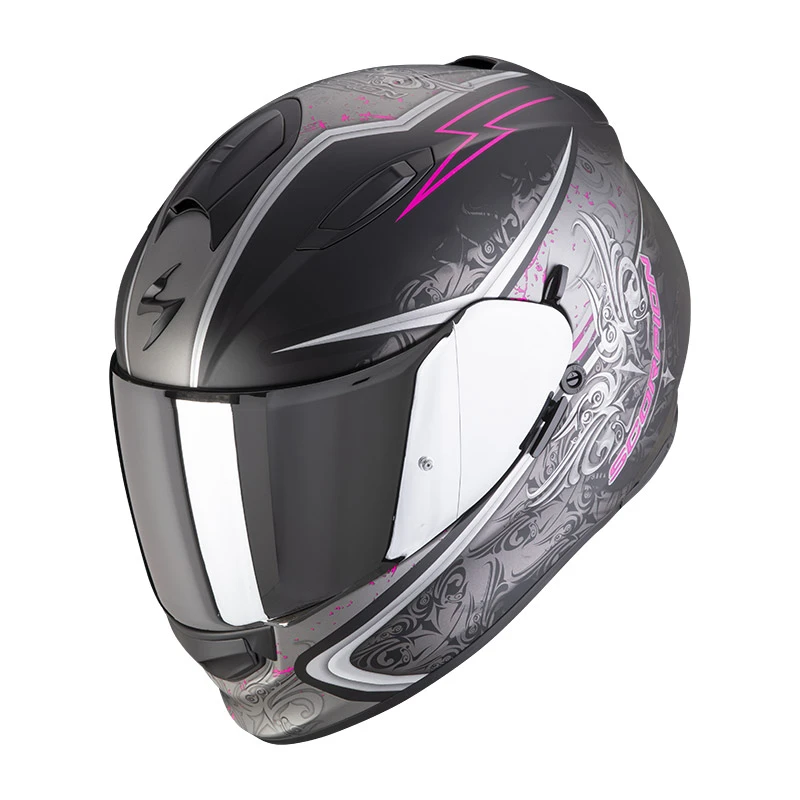 Policarbonato Casco Scorpion Exo 491 Run Nero Opaco Rosa 3 Policarbonato Casco Scorpion Exo 491 Run Nero Opaco Rosa