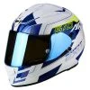 Policarbonato Scorpion Exo-510 Air Galva Bianco Blu -Scorpionsal Negozio scorpion exo510 galva blu