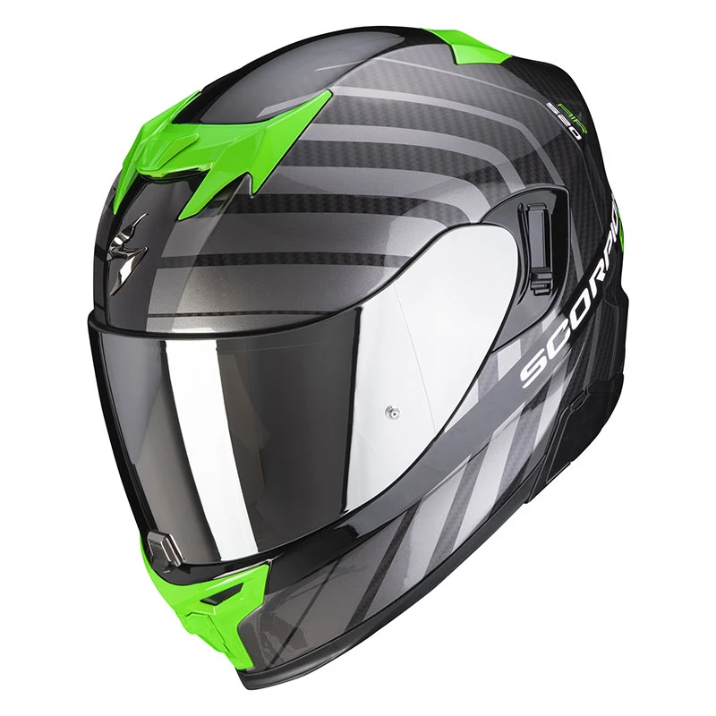 Policarbonato Casco Scorpion Exo 520 Air Shade Nero Verde 3 Policarbonato Casco Scorpion Exo 520 Air Shade Nero Verde