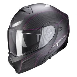 Policarbonato Casco Modulare Scorpion Exo 930 Cielo Nero Rosa