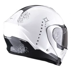 Policarbonato Casco Modulare Scorpion Exo 930 Shot Bianco Nero -Scorpionsal Negozio scorpion exo930 shot bianco 3