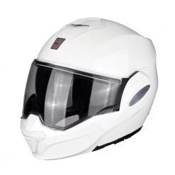 Policarbonato Casco Modulare Scorpion Exo Tech Solid Bianco
