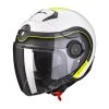 Policarbonato Casco Scorpion Exo City Roll Bianco Giallo Fluo -Scorpionsal Negozio scorpion exocity roll giallo
