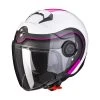 Policarbonato Casco Scorpion Exo City Roll Bianco Rosa -Scorpionsal Negozio scorpion exocity roll rosa