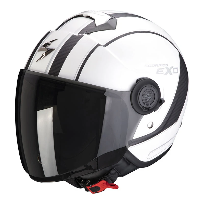 Policarbonato Casco Scorpion Exo City Scoot Bianco Nero 3 Policarbonato Casco Scorpion Exo City Scoot Bianco Nero
