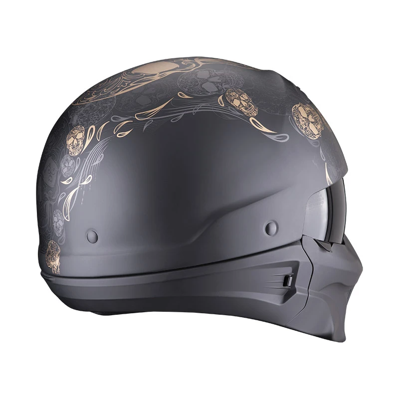 Mentoniera Removibile Casco Scorpion Exo Combat Evo Kalavera Nero Oro 5 Mentoniera Removibile Casco Scorpion Exo Combat Evo Kalavera Nero Oro - immagine 3