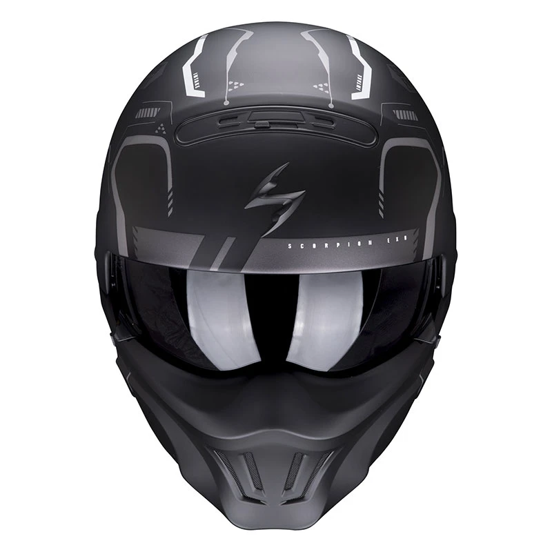 Mentoniera Removibile Casco Scorpion Exo Combat Evo Ram Nero Argento 4 Mentoniera Removibile Casco Scorpion Exo Combat Evo Ram Nero Argento - immagine 2