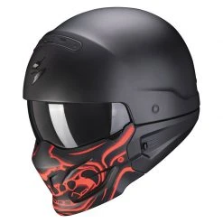Mentoniera Removibile Casco Scorpion Exo Combat Evo Samurai Nero Rosso