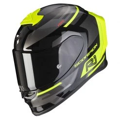 Fibra Casco Scorpion Exo R1 Air Orbis Nero Giallo