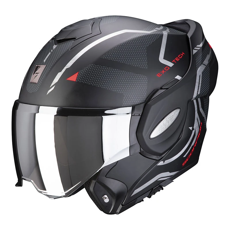Policarbonato Casco Scorpion Exo Tech Square Nero Rosso 3 Policarbonato Casco Scorpion Exo Tech Square Nero Rosso