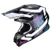 Policarbonato Casco Scorpion Vx-16 Air Tub Nero Bianco -Scorpionsal Negozio scorpion vx16 air tub nerobianco