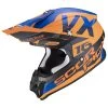 Policarbonato Casco Scorpion Vx-16 Air X Turn Arancio Blu