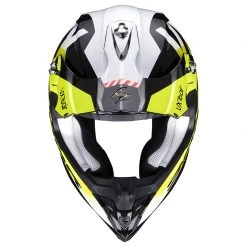Policarbonato Casco Scorpion Vx-16 Air X Turn Nero Giallo Fluo -Scorpionsal Negozio scorpion vx16air xturn giallo 2