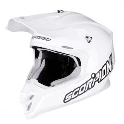 Policarbonato Casco Off Road Scorpion Vx-16 Air Solid Bianco